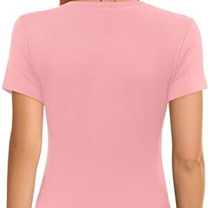 Womens Tops Summer Casual Short Sleeve Crew Neck Basic Slim Fit Tee Shirts